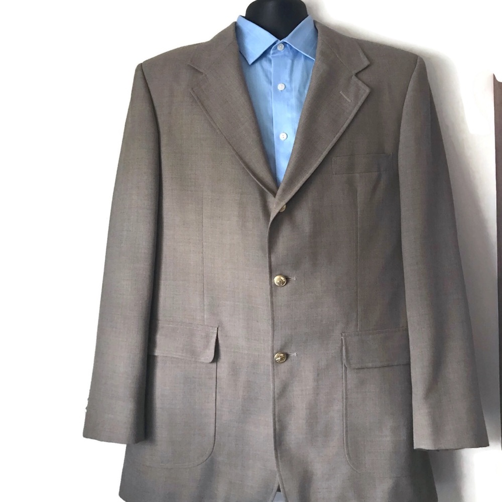 Orvis Gray Gold Button BlazerJacket Coat Men’s 42L